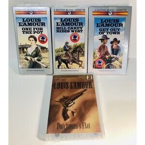 Louis L’Amour, Dutchman's Flat+ Lot of 4 cassette Audio Books Western New-Sealed